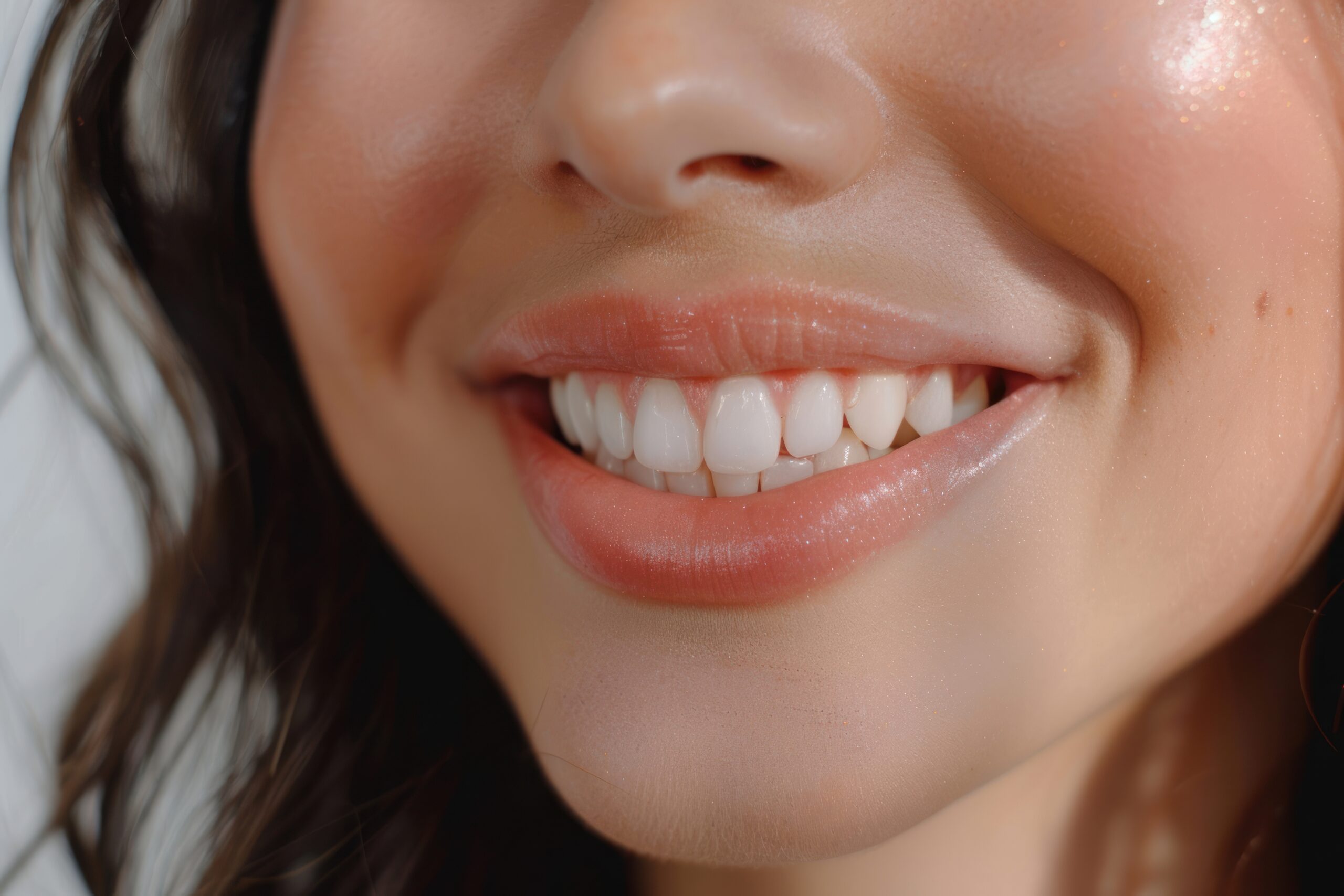 Girl smile and teeth with invisalign person mouth human